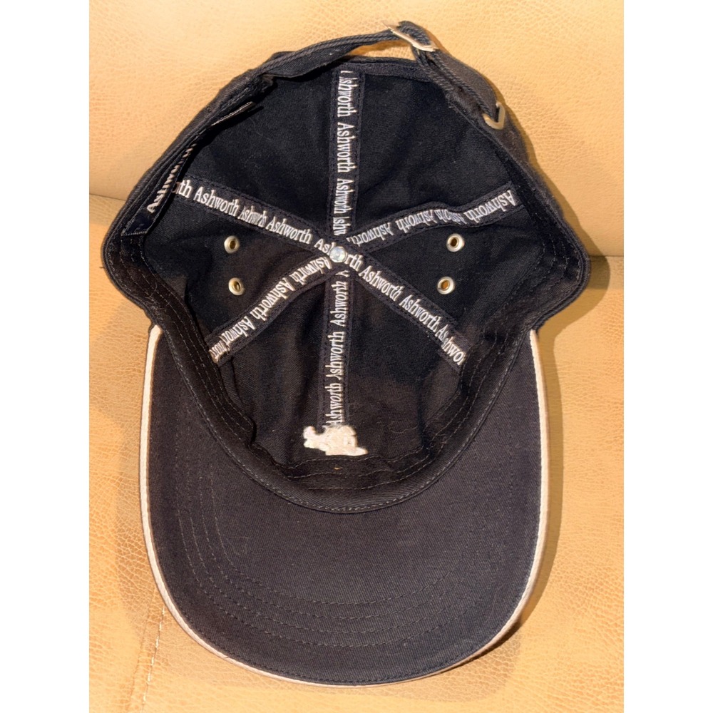 Ashworth Mens Golf Cap Black Cotton Adjustable Embroidered Logo Dad Hat OSFA - Picture 4 of 5